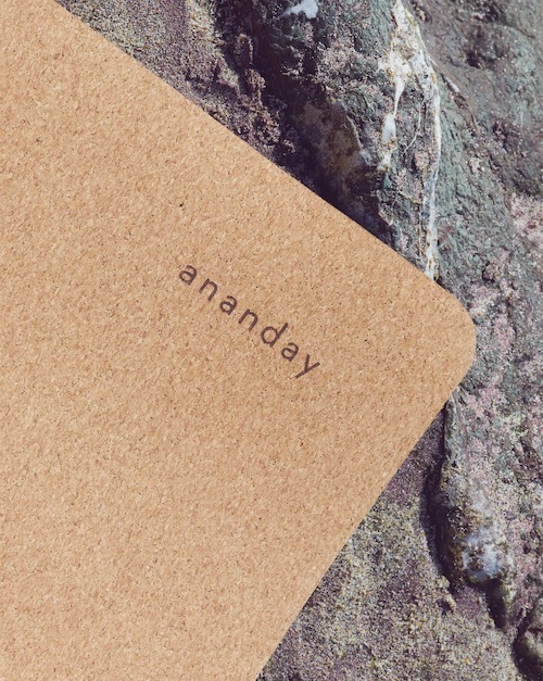 Ananday Cork Yoga Mat is made with 100% biodegradable and recyclable materials.